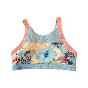 Athleta Girl Bora Bora Floral High Neck Bikini Swim Top